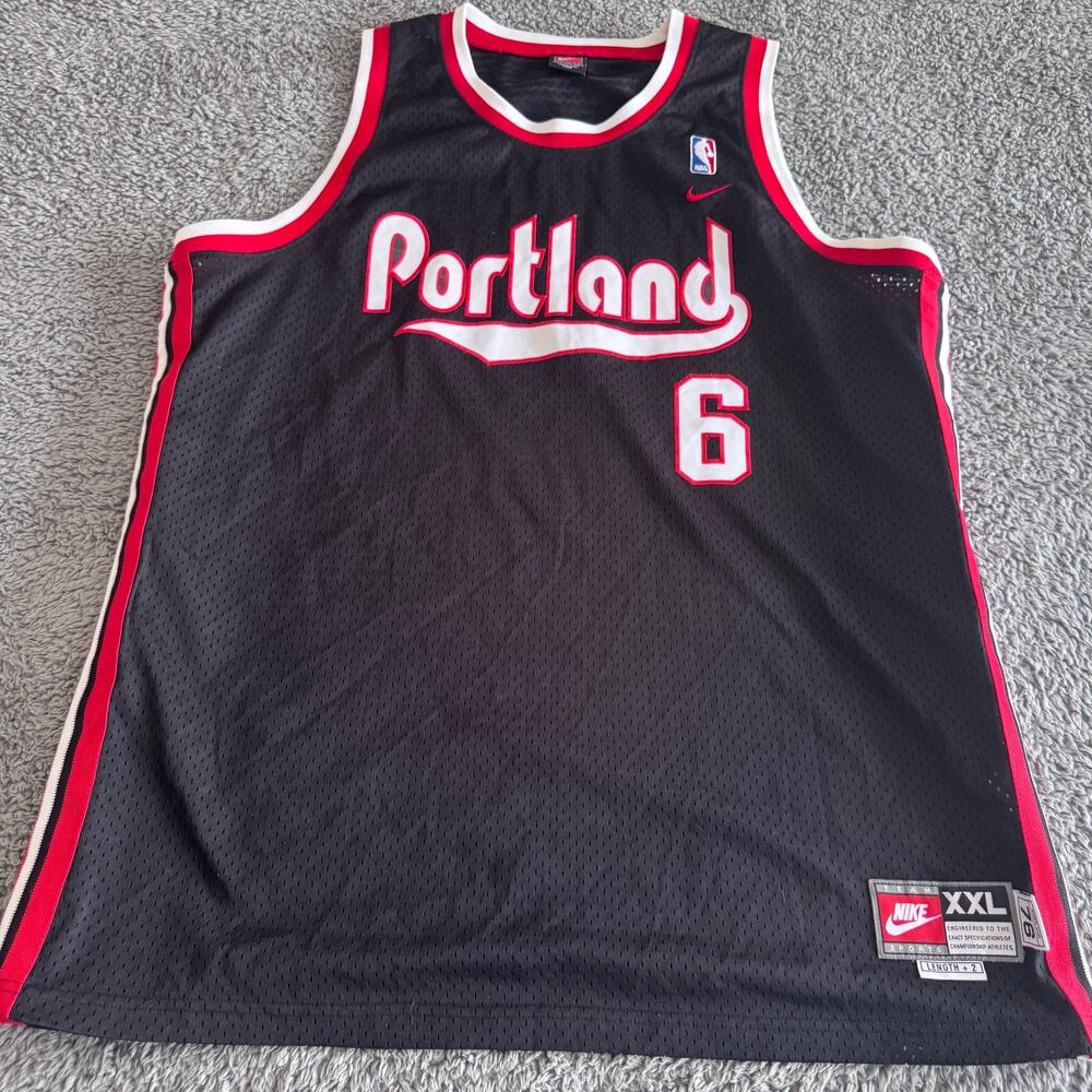 2003 Nike Bonzi Wells NBA Portland Trailblazers Rewind Swingman Jersey Men's XXL